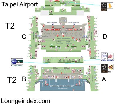 taoyuan airport terminal 2 shops map